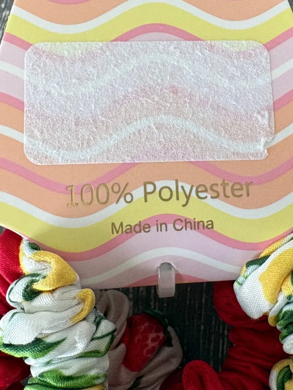 NWT - Piper K - Set of 3 - Fruit Themed Scarf Scrunchies